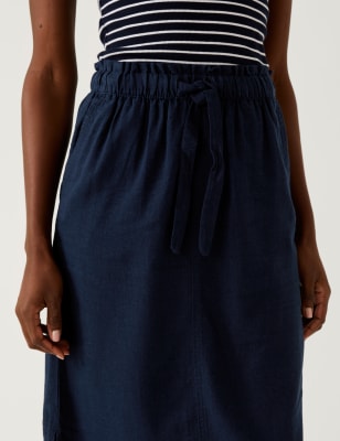 m&s ladies linen skirts