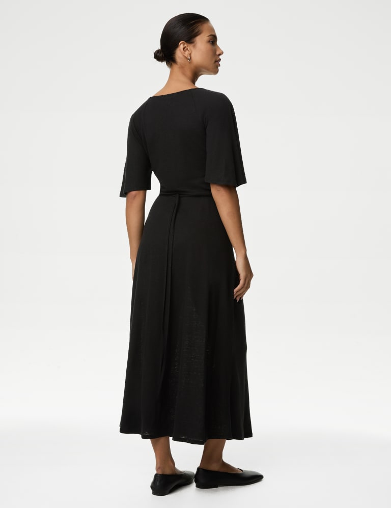 Linen Rich Midi Smock Dress 4 of 4