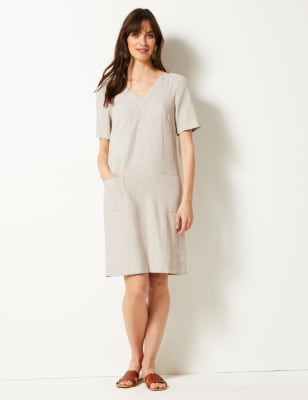 Marks and spencer shop linen shift dress