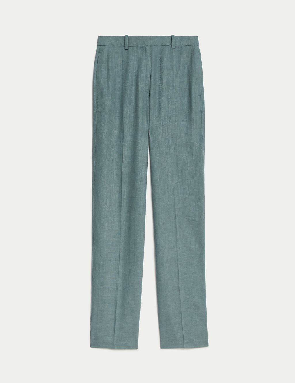 Linen Rich Pleat Front Straight Leg Trousers 1 of 6