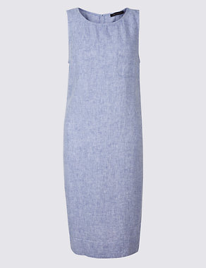Linen Rich Pocket Shift Dress Image 2 of 5