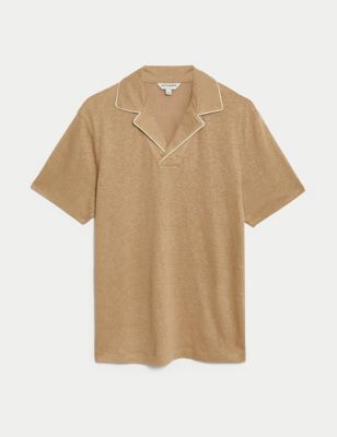 Linen Rich Polo Shirt Image 2 of 6