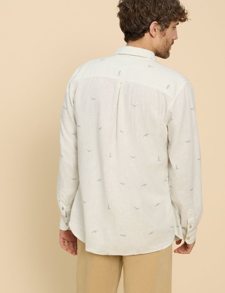 Linen Rich Print Shirt 3 of 6