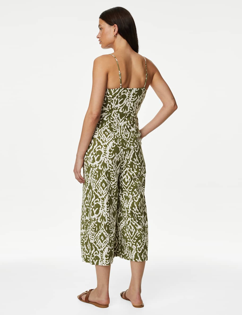 Linen Rich Printed Jumpsuit 4 of 5