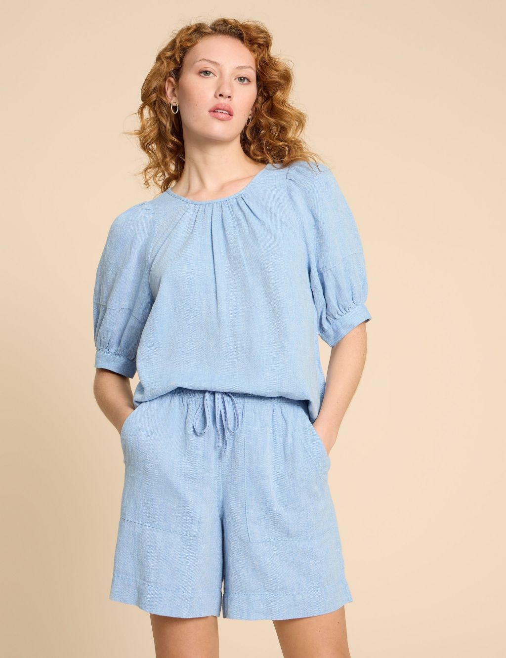Linen Rich Relaxed Blouse 3 of 6