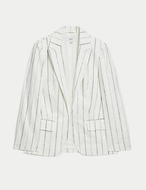 Linen Rich Relaxed Striped Blazer Image 2 of 7