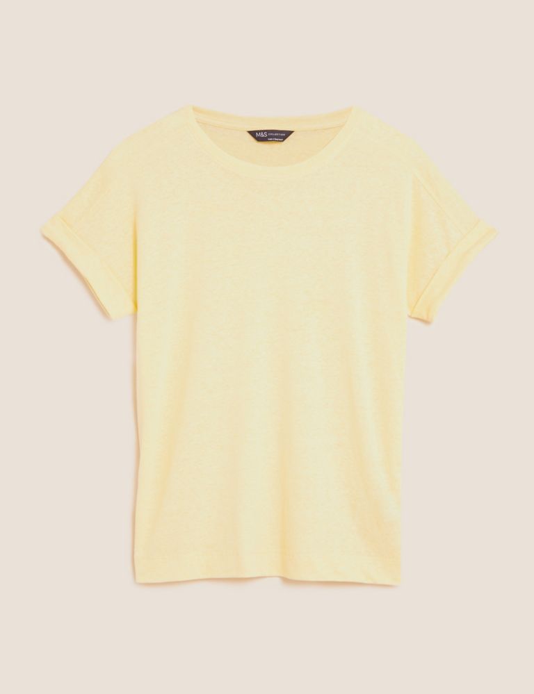 Linen Rich Short Sleeve T-Shirt 2 of 5