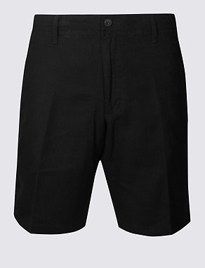 Linen Rich Shorts with Pocket Image 2 of 3