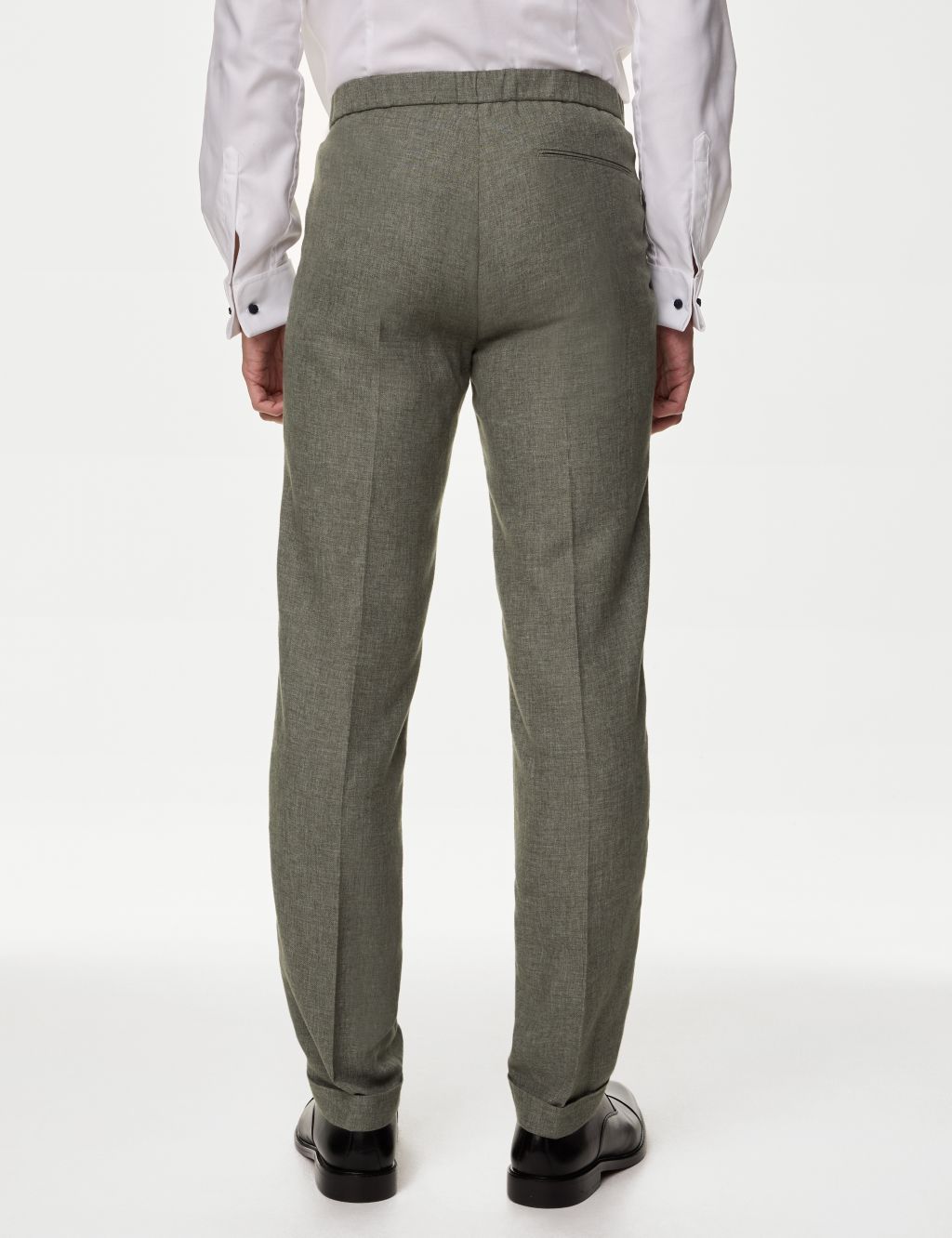 Linen Rich Single Pleat Elasticated Trousers 7 of 8