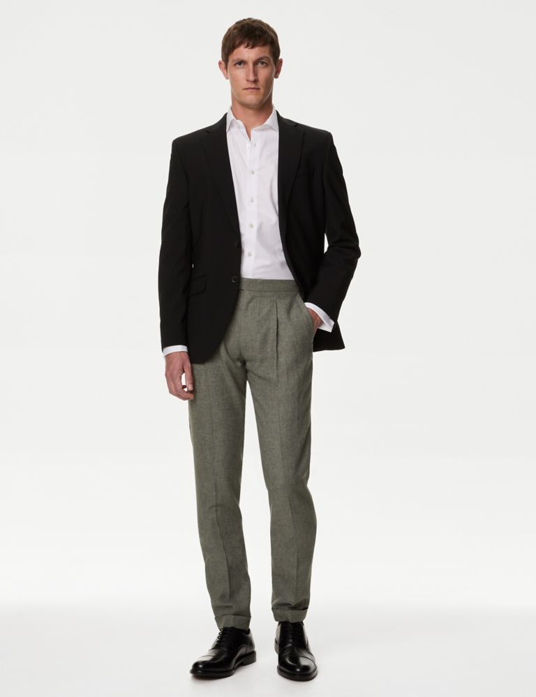 Linen Rich Single Pleat Elasticated Trousers 5 of 8