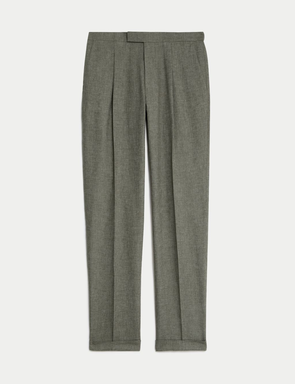 Linen Rich Single Pleat Elasticated Trousers 6 of 8