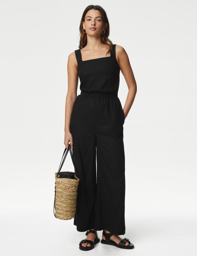 Linen Rich Sleeveless Jumpsuit 3 of 5