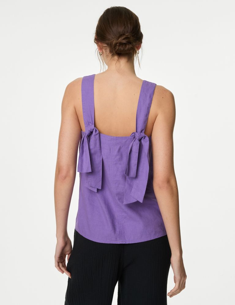 Linen Rich Square Neck Tank Top 5 of 5