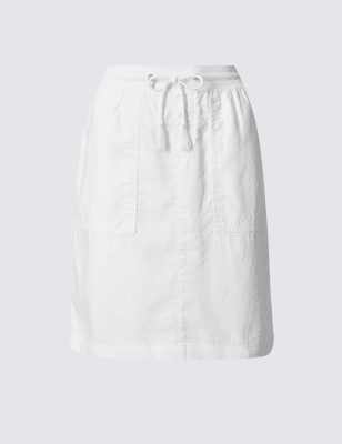 Linen skirt marks and spencer sale