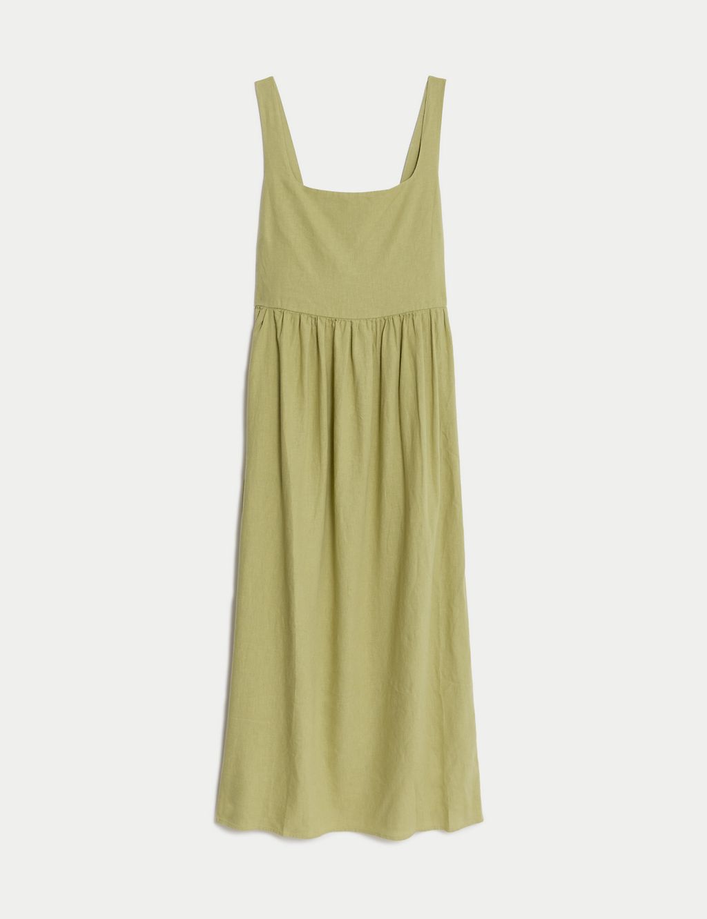 Linen Rich Strappy Midaxi Swing Dress 1 of 7
