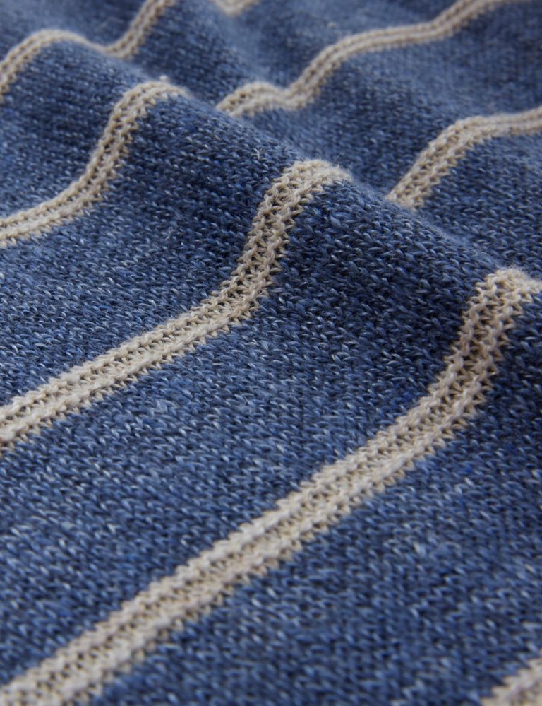 Linen Rich Striped Edge to Edge Cardigan 6 of 6