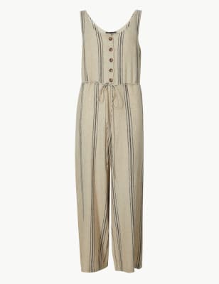 Marks and spencer striped 2024 jumpsuit