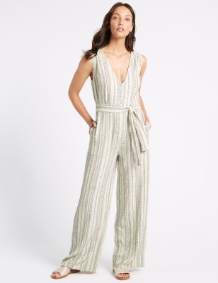 marks and spencer striped jumpsuit