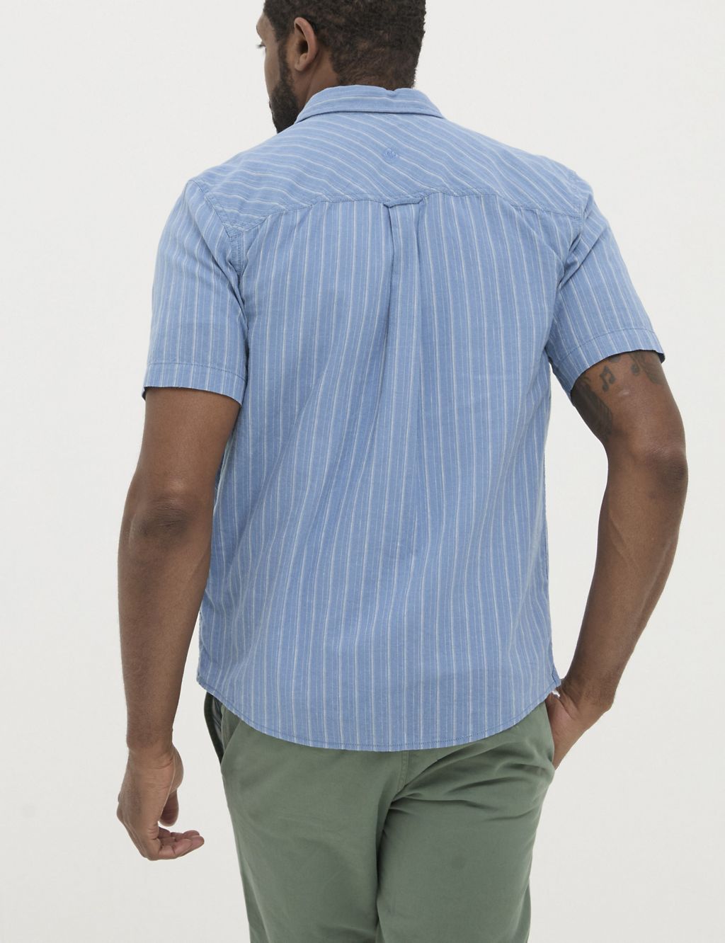 Linen Rich Striped Shirt 2 of 5