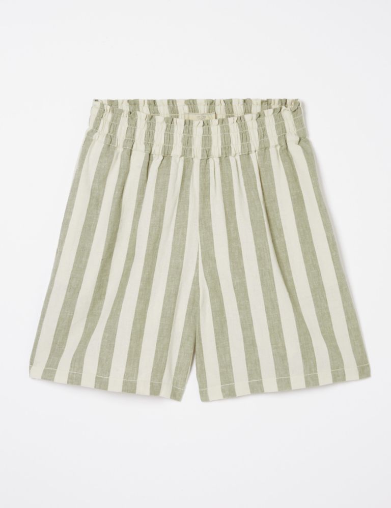 Linen Rich Striped Shorts 2 of 5