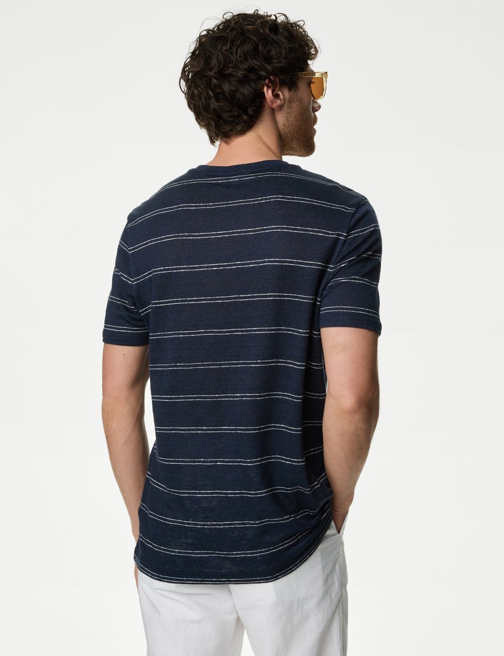 Linen Rich Striped T-Shirt 5 of 5