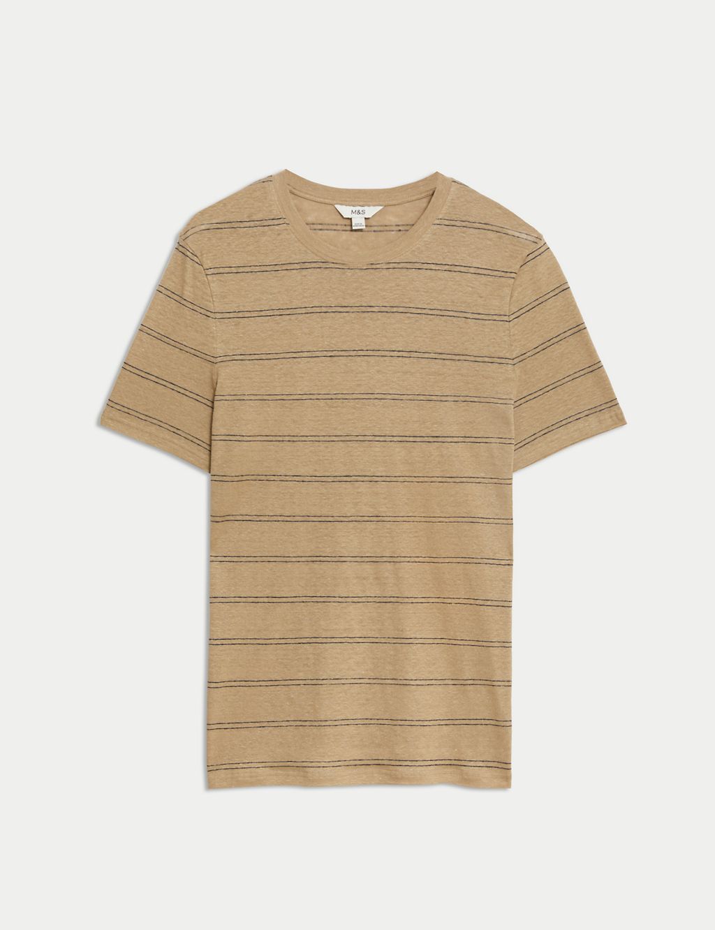 Linen Rich Striped T-Shirt 1 of 5