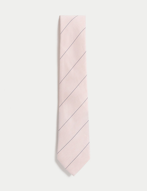 Linen Rich Striped Tie Image 1 of 2