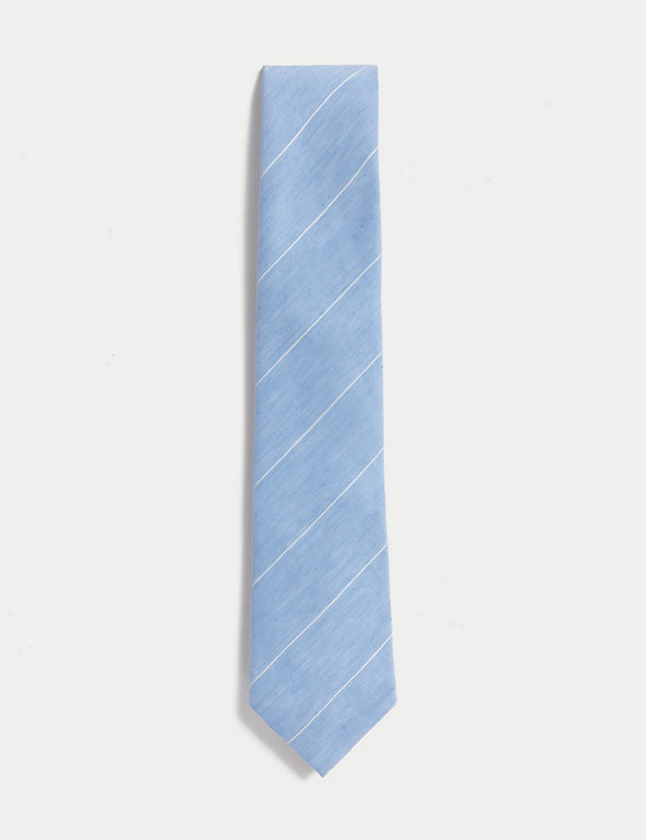 Linen Rich Striped Tie Image 1 of 2
