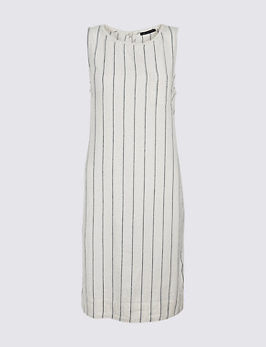 Linen Rich Striped Tunic Dress Image 2 of 5