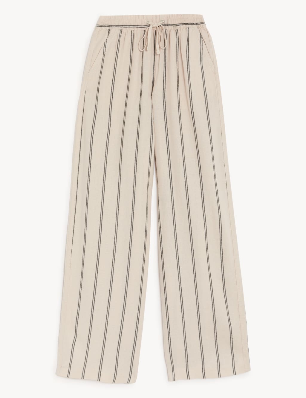 High waisted striped linen pants new arrivals