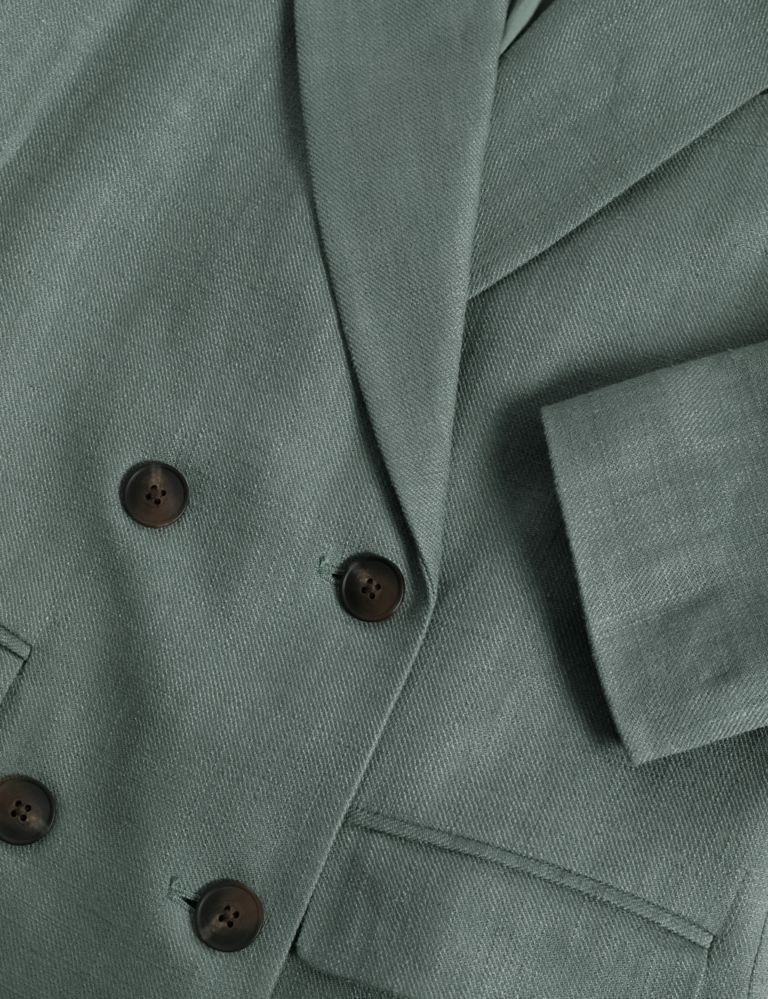 Linen Rich Tailored Double Breasted Blazer 9 of 9