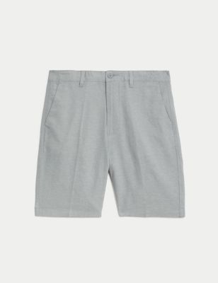 Linen Rich Textured Chino Shorts Image 2 of 6