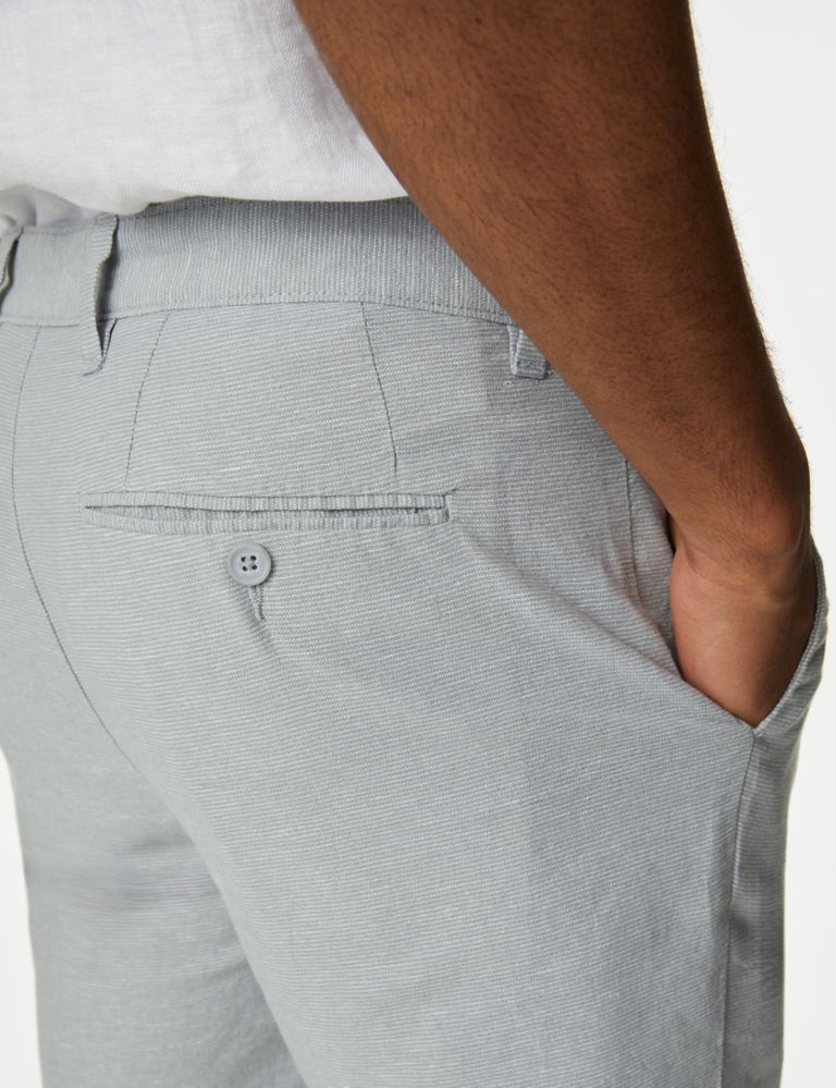 Linen Rich Textured Chino Shorts 3 of 6