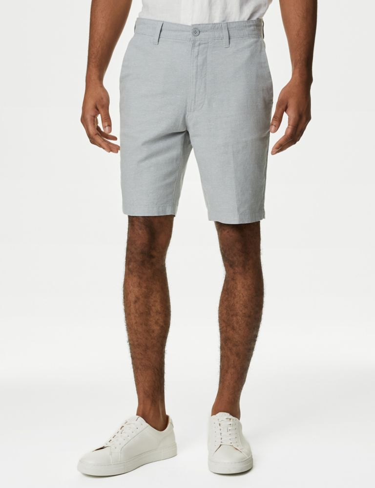 Linen Rich Textured Chino Shorts 4 of 6