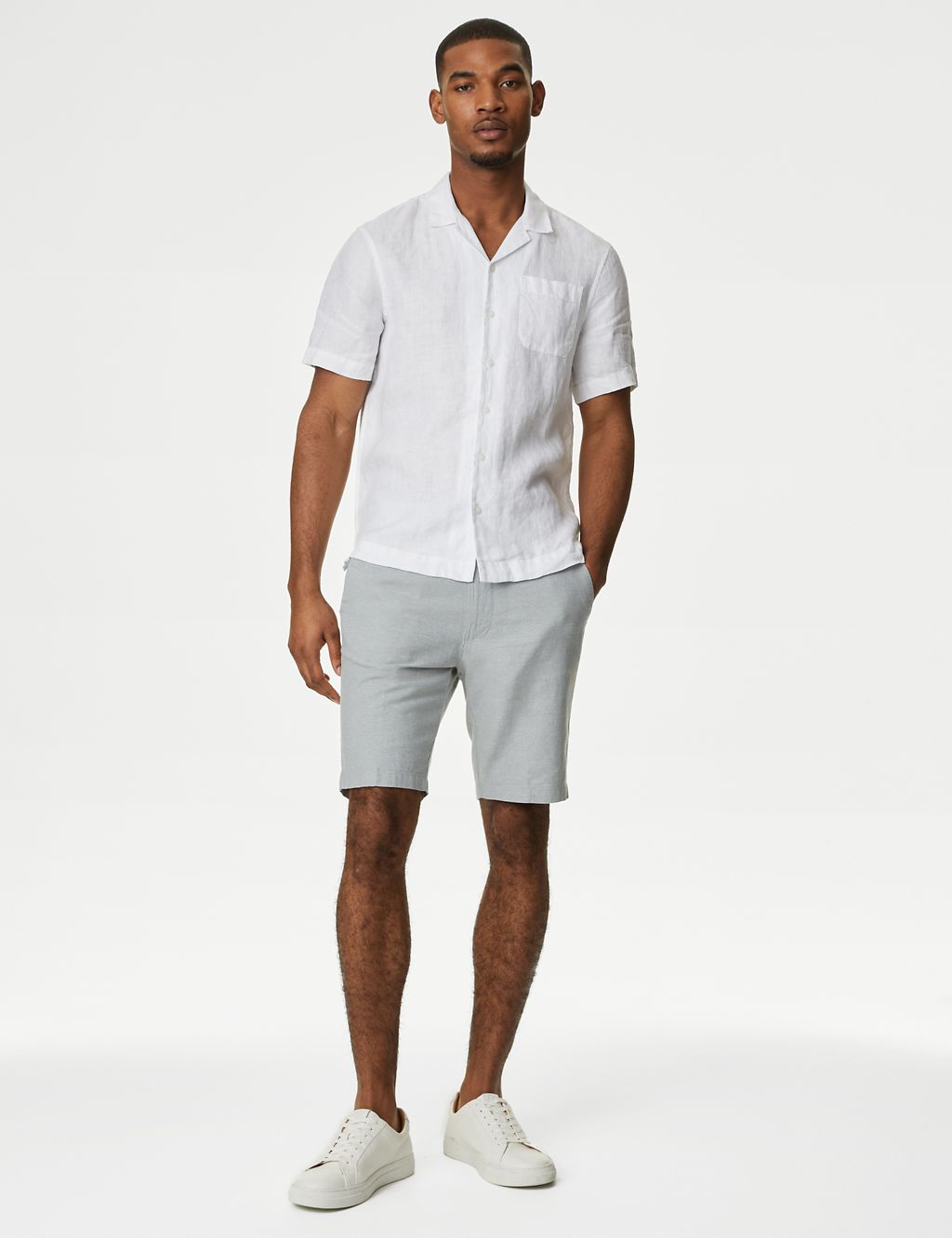 Linen Rich Textured Chino Shorts 5 of 6