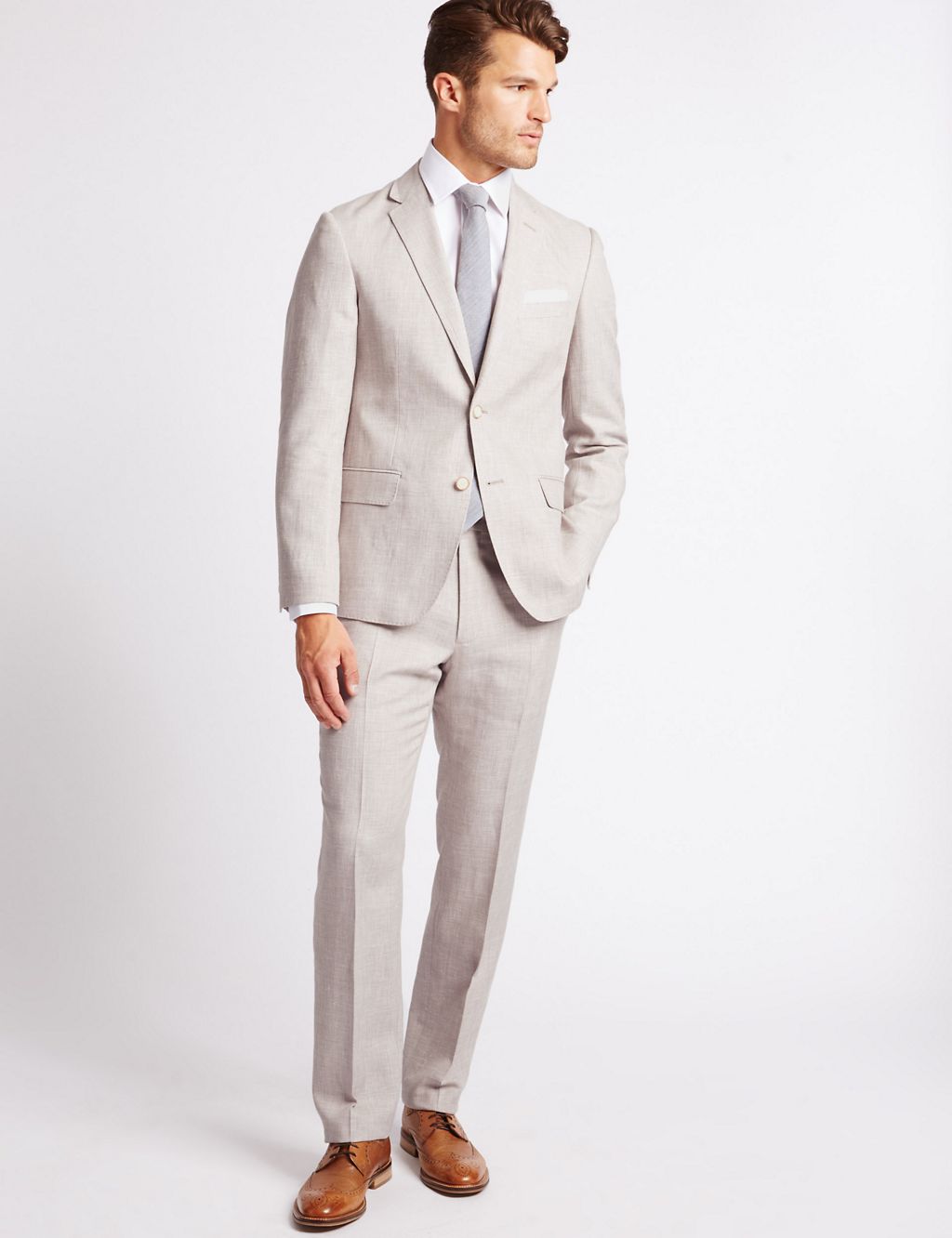 Linen Rich Textured Tailored Fit Jacket 3 of 7