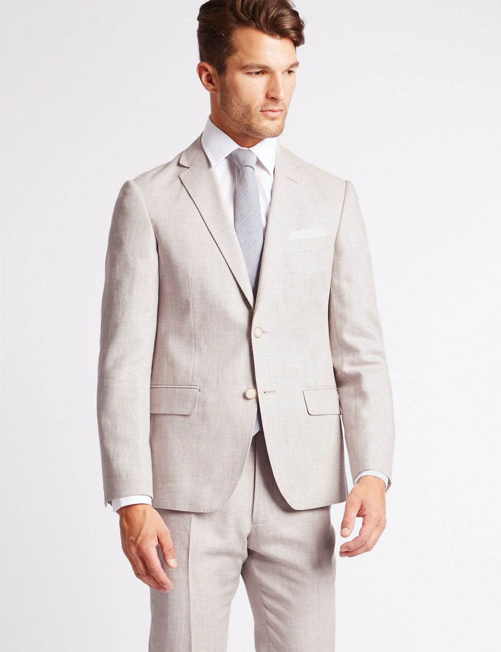 Linen Rich Textured Tailored Fit Jacket 2 of 7