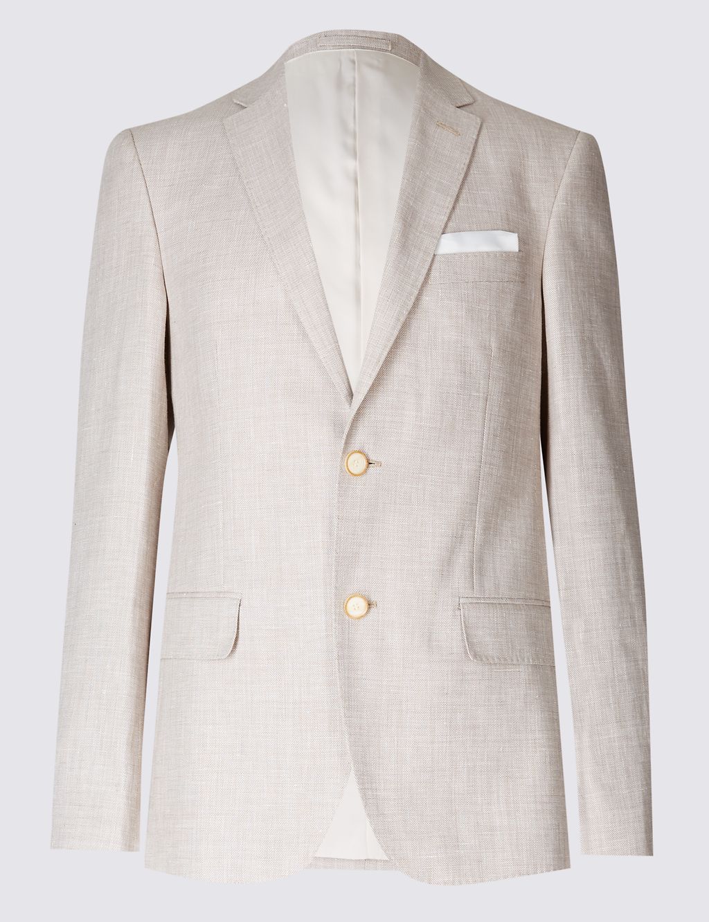 Linen Rich Textured Tailored Fit Jacket 1 of 7