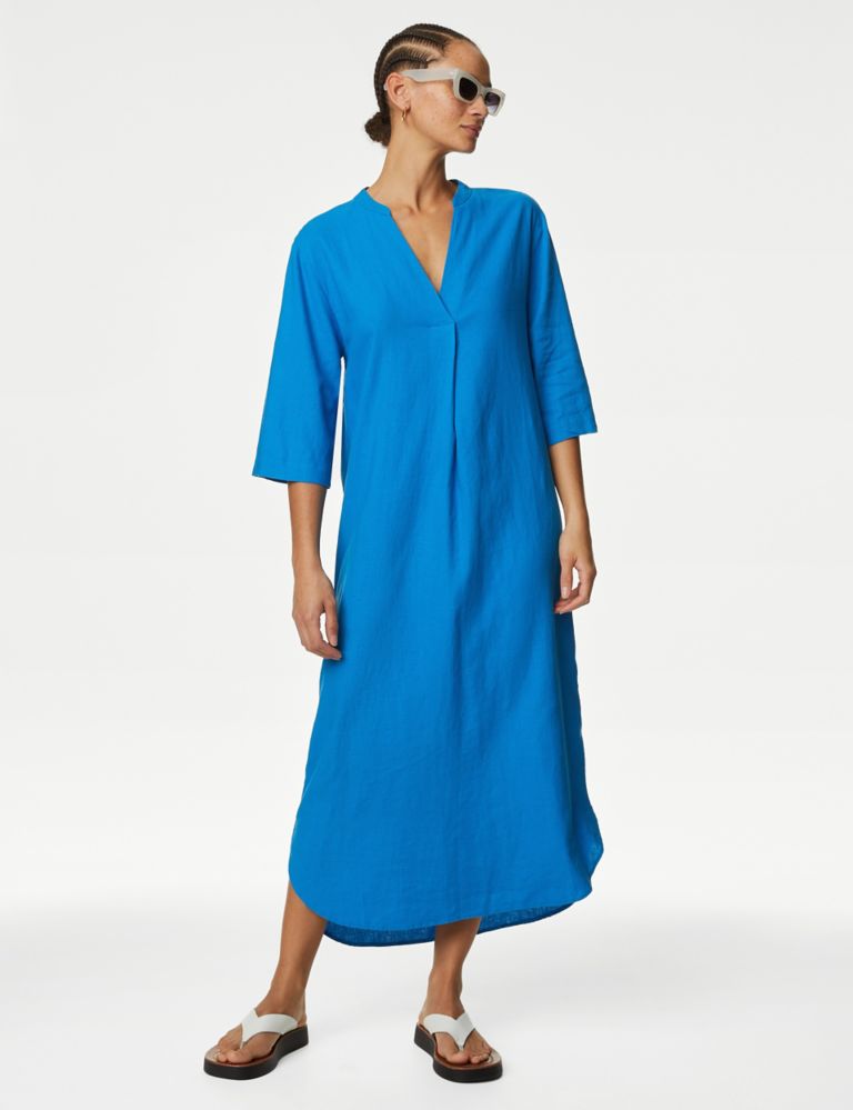 Linen Rich V-Neck Tunic, M&S Collection