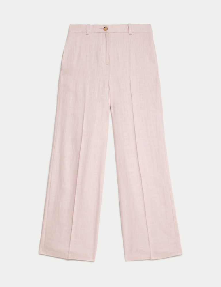Miss Shop Recycled Blend Wide Leg Pant In Hot Pink