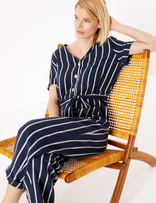 marks and spencer striped jumpsuit