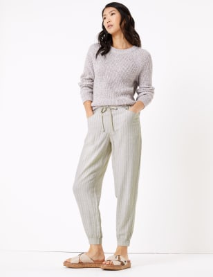 Linen Tapered Trousers, M&S Collection