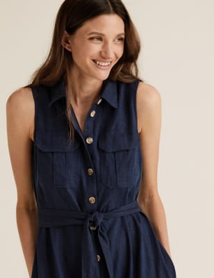 Linen 2024 utility dress