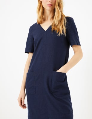 marks and spencer navy dress