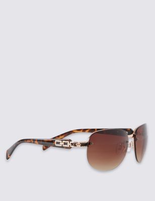 Link Rimless Rectangle Sunglasses Image 1 of 2