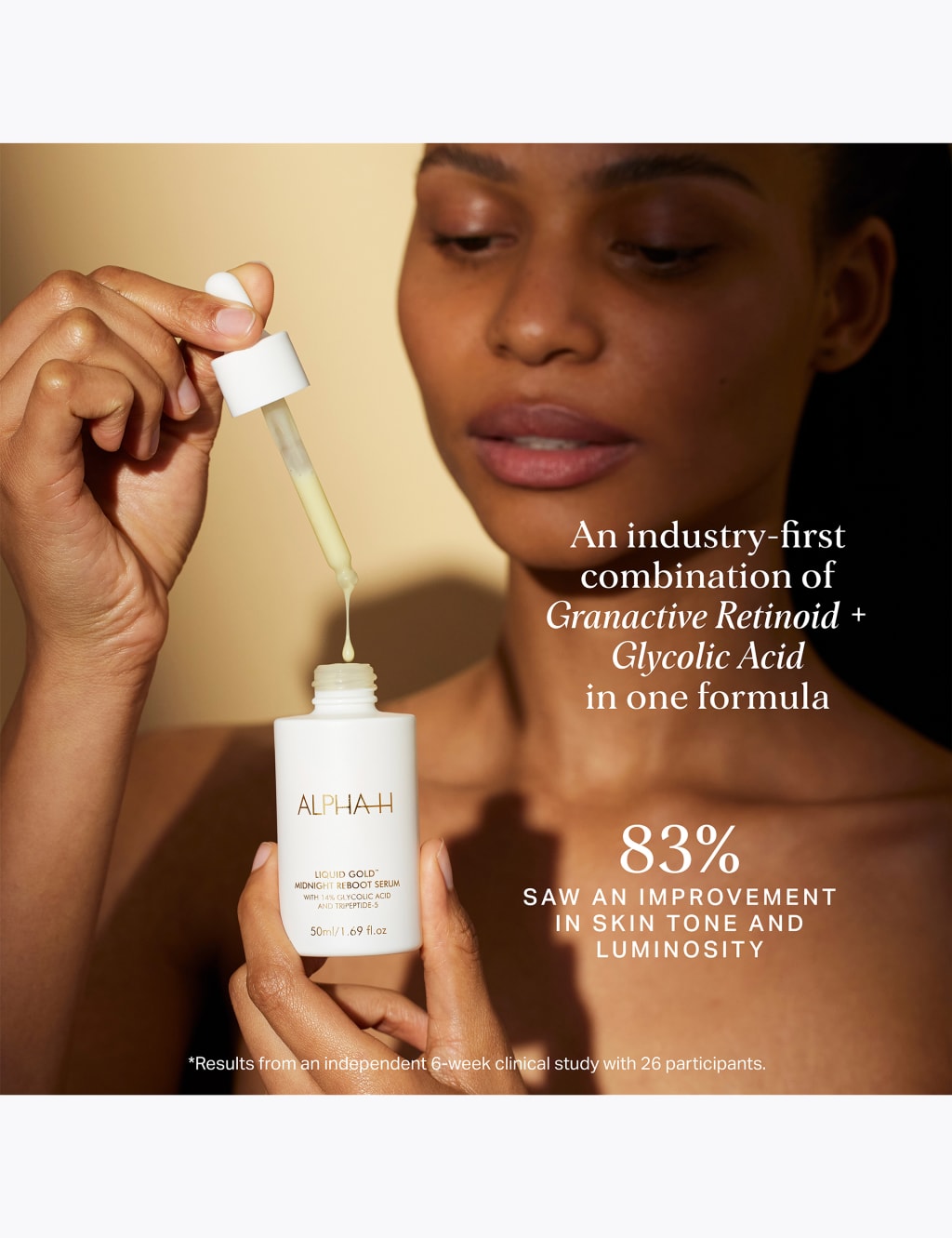 Liquid Gold Midnight Reboot Serum 50ml AlphaH M&S