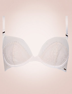Lisette Lace Underwired Non-Padded Plunge Bra A-D Image 2 of 6