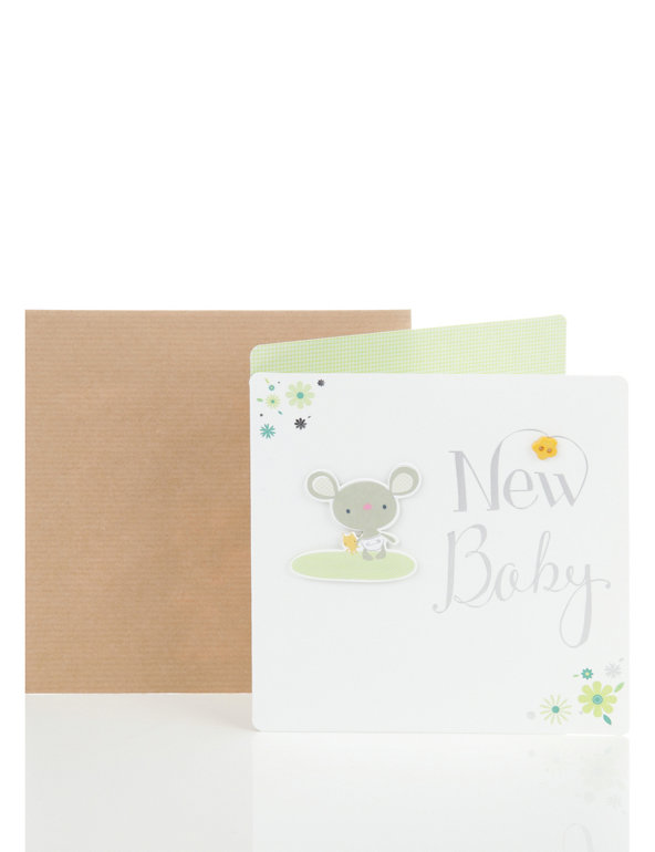Little Mouse New Baby Card Image 1 of 2