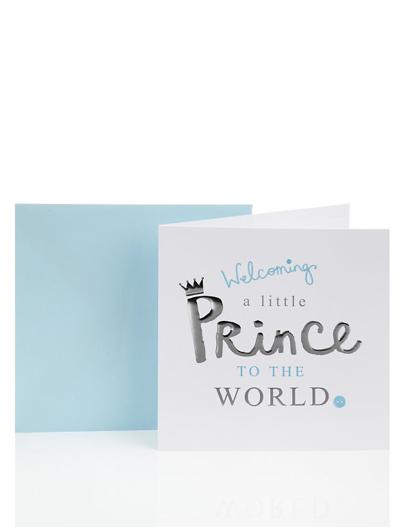 Little Prince Baby Boy Greetings Card Image 1 of 2