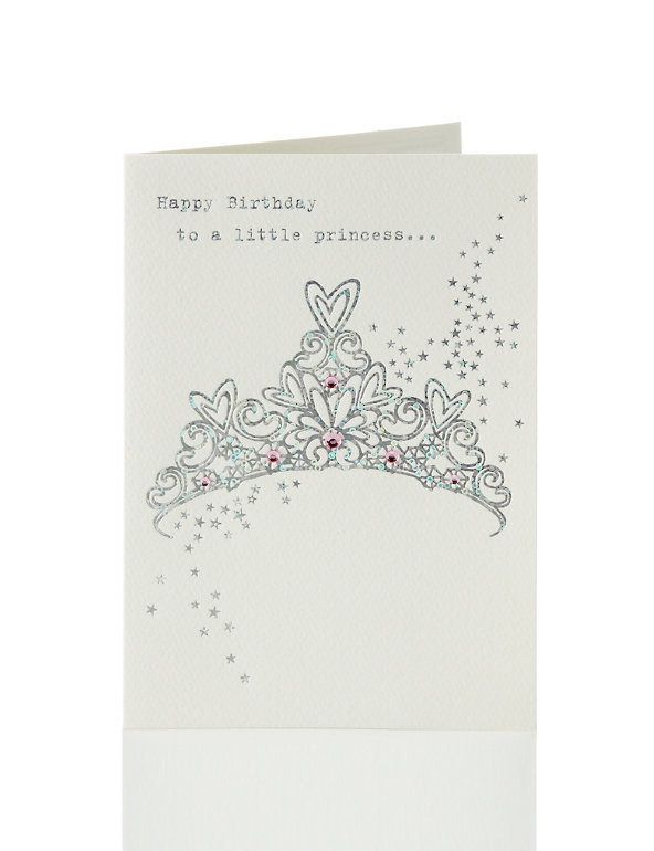 Little Princess Tiara Birthday Card Image 1 of 2